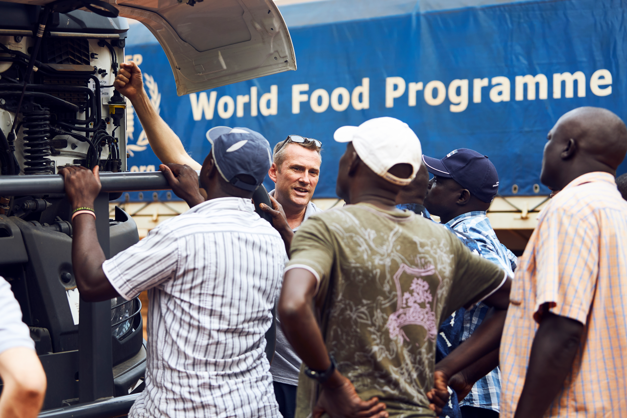 Mitarbeiter und Trainer des WFP