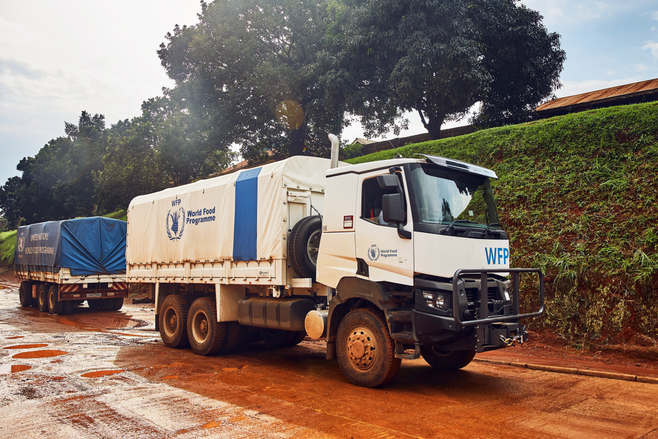 Renault Trucks des WFP für den Transport von Lebensmitteln