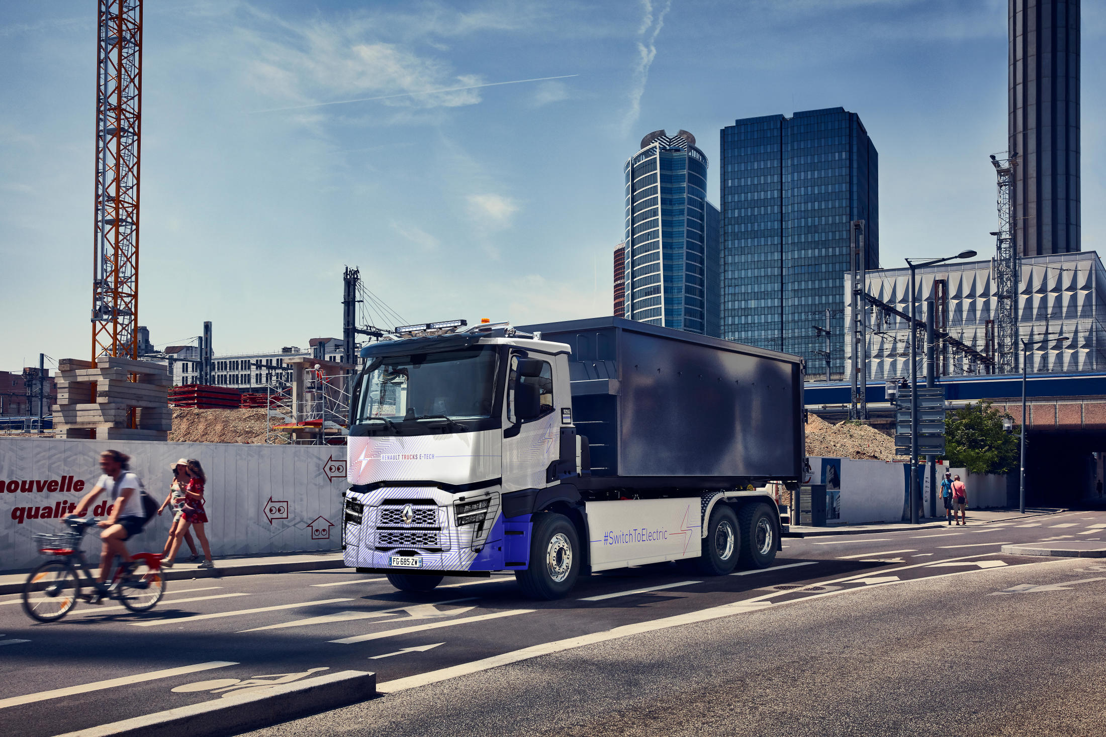 Der Renault Trucks E-Tech C auf der Straße.