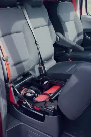 storing space beneath the passenger seat of the Renault Trucks Trafic