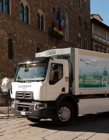 Elektrischer Renault Trucks D Wide Z.E. in Florenz